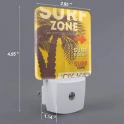 Night Light, A Poster Advertising Surfing In Long Beach. -Cute Night Light Shop 00333312af76de792e8078e17e2d9533b1dbbf81