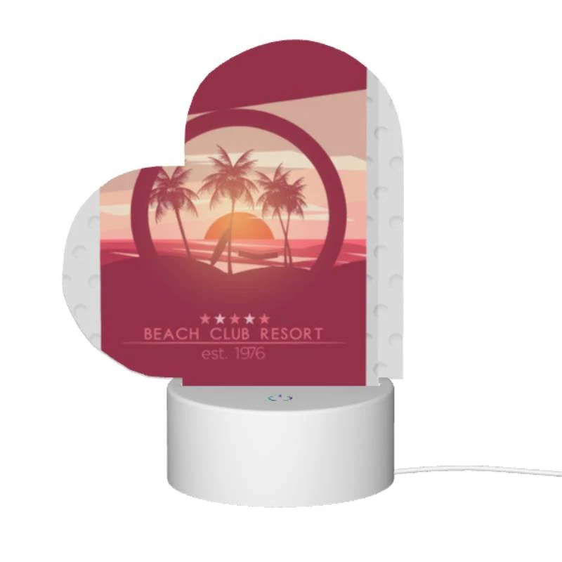Love Acrylic Night Light, A poster of a beach resort with a sunset in the background. Love Acrylic Night Light, A Poster Of A Beach Resort With A Sunset In The Background. -Cute Night Light Shop 00ea4280927d73aee49a211ae341825e7e07699d