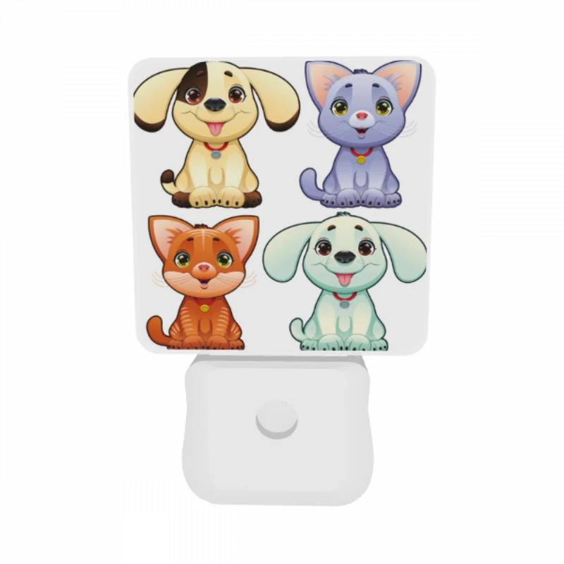 Night Light Set of 2, Four different colored cats are sitting down. Night Light Set Of 2, Four Different Colored Cats Are Sitting Down. -Cute Night Light Shop 0126f37105b11bb8b961ff70686a63d524027fe1