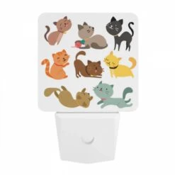 Night Light, A Collection Of Cats In Various Positions And Colors. -Cute Night Light Shop 02fd08ef005588692db6ace4c72e05c8c691d169