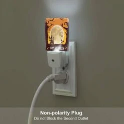 Night Light Set Of 2, A Spooky Halloween Scene With A Full Moon And Bats. -Cute Night Light Shop 05cd2b59444b97a7f9ce24b507d303030fe5440f