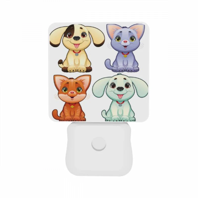 Night Light Set of 2, Four different colored cats are sitting down. Night Light Set Of 2, Four Different Colored Cats Are Sitting Down. -Cute Night Light Shop 066d0d7b0329e84ac63412f8de2f41a0d52e2420