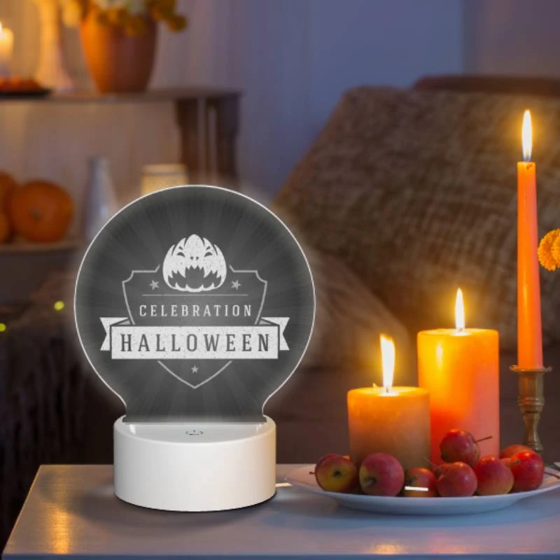 Round Acrylic Night Light, A logo for a celebration of Halloween. Round Acrylic Night Light, A Logo For A Celebration Of Halloween. -Cute Night Light Shop 070af1f603dfabfec6de56dc5cb146ff7f0a4d04