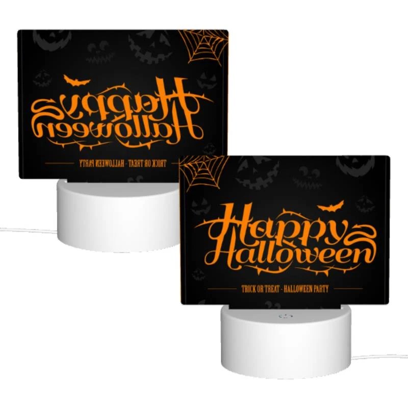 Rectangular Acrylic Night Light, A Halloween party is advertised with a spooky theme. Rectangular Acrylic Night Light, A Halloween Party Is Advertised With A Spooky Theme. -Cute Night Light Shop 07d36bef43e1a00fde27e84425acd7d134d1ac5c