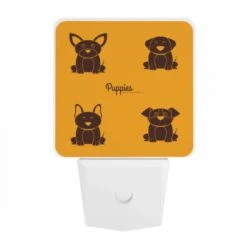 Night Light, Four Different Puppies Are Shown On A Yellow Background. 9 Night Light, Four Different Puppies Are Shown On A Yellow Background. -Cute Night Light Shop 07d3fe3c676f717dd6aa5acf7528f8af0f591687