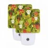 Night Light Set Of 2, A Colorful And Vibrant Design Featuring A Skull And A Flower. 1 Night Light Set Of 2, A Colorful And Vibrant Design Featuring A Skull And A Flower. -Cute Night Light Shop 080038c1b1afc8b41994fbc1246fb183388b0784