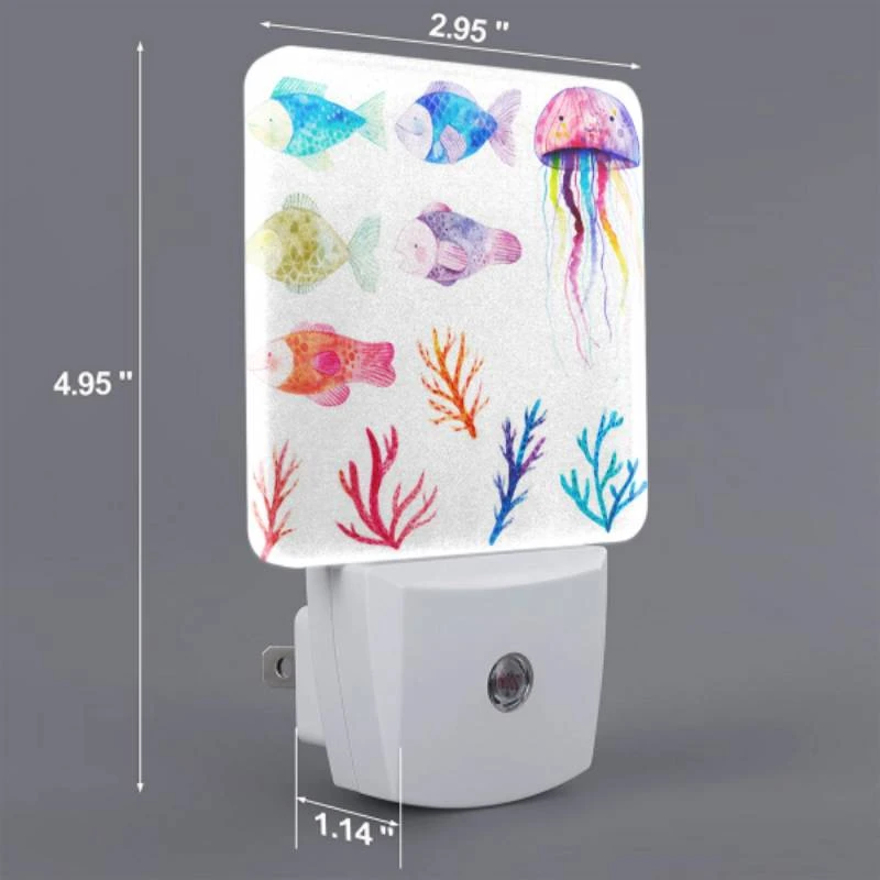 Night Light Set of 2, A collection of colorful fish and sea creatures. Night Light Set Of 2, A Collection Of Colorful Fish And Sea Creatures. -Cute Night Light Shop 08238bf3b2e2972c70e17ef5b054e984f04906a7
