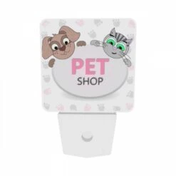 Night Light Set Of 2, A Pink Sign With A Cat And A Dog On It. -Cute Night Light Shop 085005cc8daa9fb0087ad20cd01eecd2123d1f0b