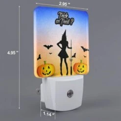 Night Light, A Witch On A Broomstick With Pumpkins And Bats In The Background. -Cute Night Light Shop 0af0296a29de9eccafb67035d60aa8a124bf1518