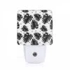 Night Light, A Pattern Of Leaves On A Black And White Background. -Cute Night Light Shop 0c79559dea4256b0d2c10a1f44578b7ac6bce510