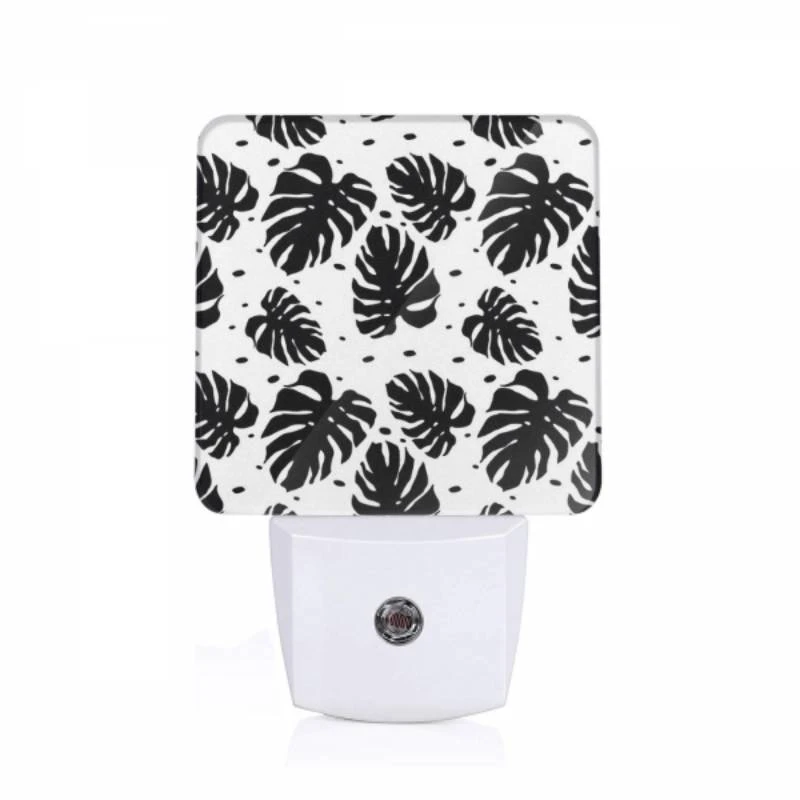 Night Light, A pattern of leaves on a black and white background. Night Light, A Pattern Of Leaves On A Black And White Background. -Cute Night Light Shop 0c79559dea4256b0d2c10a1f44578b7ac6bce510
