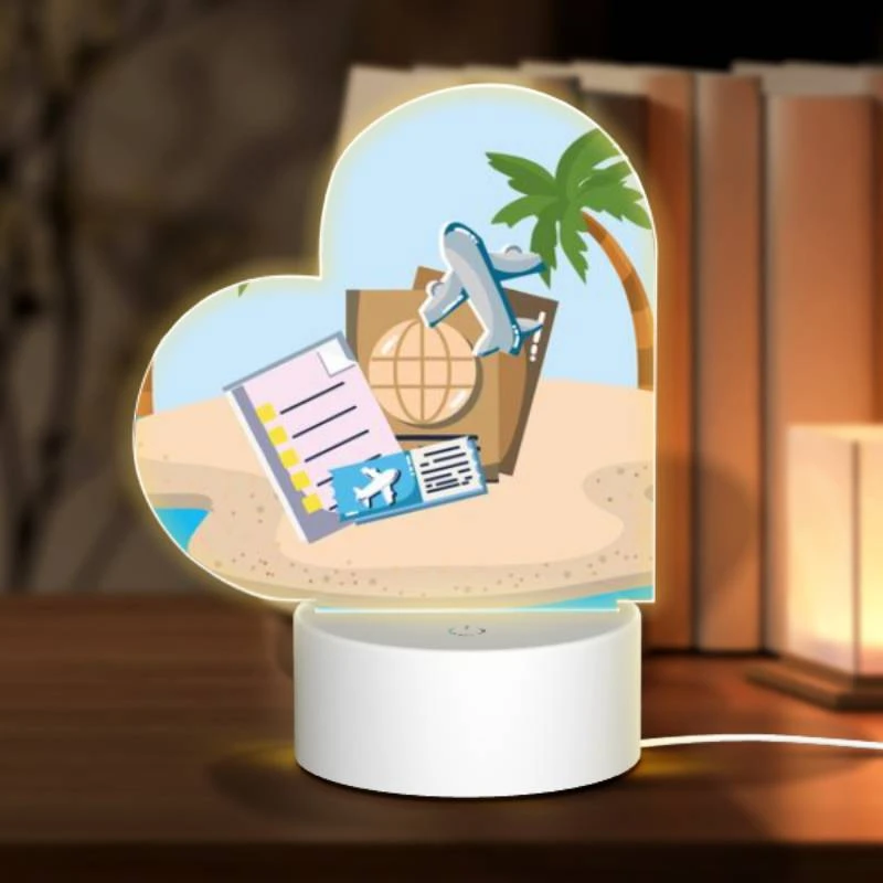 Love Acrylic Night Light, A collection of travel documents and a suitcase are placed on a sandy beach. Love Acrylic Night Light, A Collection Of Travel Documents And A Suitcase Are Placed On A Sandy Beach. -Cute Night Light Shop 0d7e6009522cfd064770cf272c349ff2123d59df