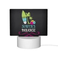 Rectangular Acrylic Night Light, A Logo For Surfer's Paradise. -Cute Night Light Shop 0e803a938afa09dbb173294201252d0ecdf15210
