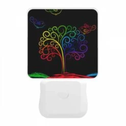 Night Light, A Colorful Tree With Three Birds Flying Around It. -Cute Night Light Shop 0e84e7cd36645e25000bdb9067483de9aba85338