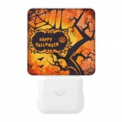Night Light, A Halloween Poster With A Tree And A Pumpkin. -Cute Night Light Shop 0f0238ebf536d3514a648d7526f9513e531281e0