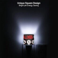 Night Light, A Halloween Sign With Four Different Images Of Witches And Bats. -Cute Night Light Shop 0f0942951acee7d805cd2005ee22b6c3e805ac91