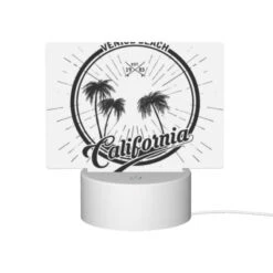 Rectangular Acrylic Night Light, A Logo For Venice Beach California. -Cute Night Light Shop 0f90e76db63fee4f3109794c72c221a88eba907f
