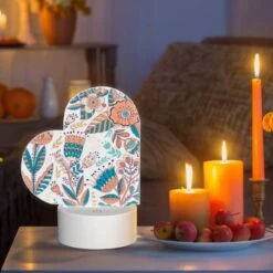 Love Acrylic Night Light, A Colorful Floral Pattern With Blue -Cute Night Light Shop 109c0e418960c19724b20dc891187bc8012d37fb