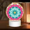 Round Acrylic Night Light, A Colorful Flower With A Yellow Center. 1 Round Acrylic Night Light, A Colorful Flower With A Yellow Center. -Cute Night Light Shop 10f0a1fcc682b6e9ed176fa91ed67de1222b1392