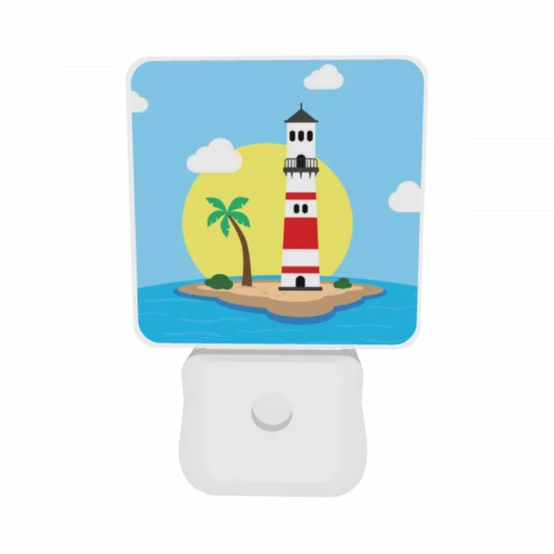 Night Light Set of 2, A lighthouse stands on a small island in the ocean. Night Light Set Of 2, A Lighthouse Stands On A Small Island In The Ocean. -Cute Night Light Shop 1196d4502561918b36d70eb3b9d6359f96d2adc6