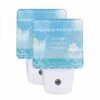 Night Light Set Of 2, A Tropical Beach Bar With Two Drinks And A Flower. -Cute Night Light Shop 12971d001cb4def248f6617f0acc71f5abe37184