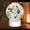 Round Acrylic Night Light, A Collection Of Different Flowers And Leaves. -Cute Night Light Shop 12dc2257b0d3118d47fb588c8eeb7b312f22dba0