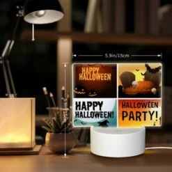Rectangular Acrylic Night Light, A Collection Of Four Different Halloween Party Images. -Cute Night Light Shop 13160819d63220b66fac68fd0357d18bd0ba92fe