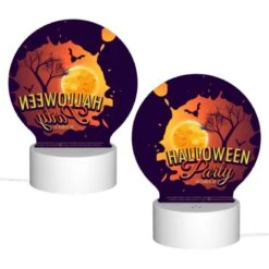 Round Acrylic Night Light, A Poster Advertising A Halloween Party. 3 Round Acrylic Night Light, A Poster Advertising A Halloween Party. -Cute Night Light Shop 13330719b672060d4d293274ce7a871e764d165c