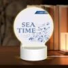 Round Acrylic Night Light, A Blue And White Graphic Design Of A Starfish And Shells. 1 Round Acrylic Night Light, A Blue And White Graphic Design Of A Starfish And Shells. -Cute Night Light Shop 13ceb69dede4811ab4ff95f23b9b9e50ccce55ff