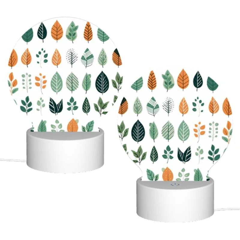 Round Acrylic Night Light, A collection of leaves in different colors. Round Acrylic Night Light, A Collection Of Leaves In Different Colors. -Cute Night Light Shop 13e78c85f52366f266ff95bb62a4e0c47de8840d