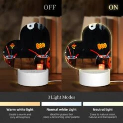 Love Acrylic Night Light, A Table With Two Cups Of Candy And A Lit Candle. -Cute Night Light Shop 15540a12ff7b9c99ec424fd6e5072de37a7dbd6e