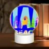 Round Acrylic Night Light, A Colorful Sign That Says Miami Beach. 1 Round Acrylic Night Light, A Colorful Sign That Says Miami Beach. -Cute Night Light Shop 159cf010a7c77d84d5890f66fed62c81640d52f6