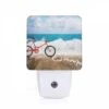 Night Light, A Red Bicycle Is Parked On The Beach. -Cute Night Light Shop 17369f3b10bebec0665a59f9ae041b1f916f0931