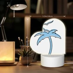 Love Acrylic Night Light, A Blue And White Palm Tree. 7 Love Acrylic Night Light, A Blue And White Palm Tree. -Cute Night Light Shop 173ddf4609d3a55f71c657d85823f04796b79930