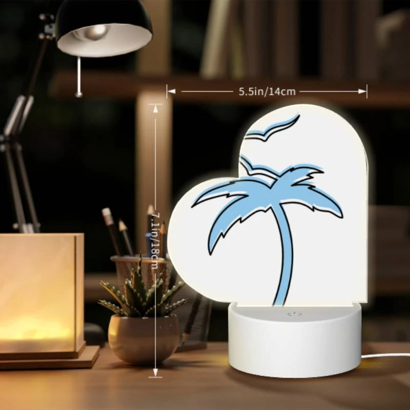 Love Acrylic Night Light, A blue and white palm tree. Love Acrylic Night Light, A Blue And White Palm Tree. -Cute Night Light Shop 173ddf4609d3a55f71c657d85823f04796b79930