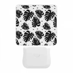 Night Light, A Pattern Of Leaves On A Black And White Background. 11 Night Light, A Pattern Of Leaves On A Black And White Background. -Cute Night Light Shop 17d509b3011dc2f59b93e16b85f5d3564e87f50a