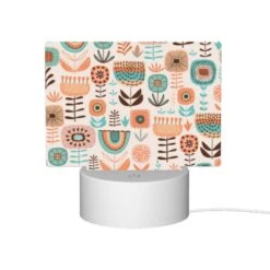 Rectangular Acrylic Night Light, A Colorful Floral Pattern With Orange -Cute Night Light Shop 1870be7478dd5152eb0918b21a48600c4b019c84