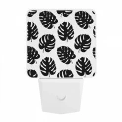Night Light, A Pattern Of Leaves On A White Background. -Cute Night Light Shop 193b1595e26b0c57ca93b20ffd3daacc6e95290f
