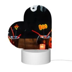 Love Acrylic Night Light, A Table With Two Cups Of Candy And A Lit Candle. -Cute Night Light Shop 19fa72e4a652f71fc54ab79606145008c91cba64