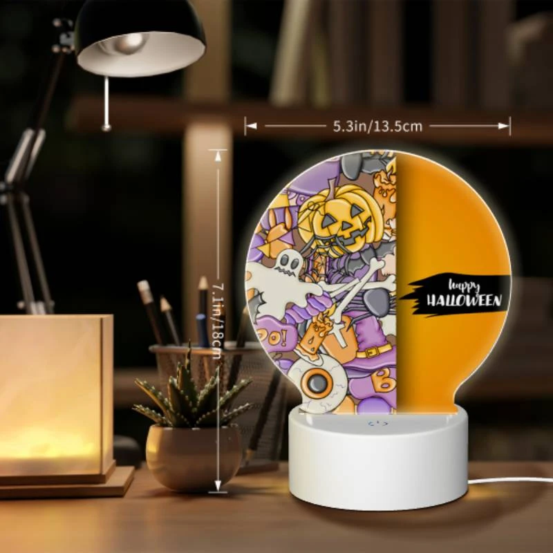 Round Acrylic Night Light, A colorful Halloween themed cell phone case. Round Acrylic Night Light, A Colorful Halloween Themed Cell Phone Case. -Cute Night Light Shop 1ae96fc33bddd8b1da822a759d6ea630f7b25e25