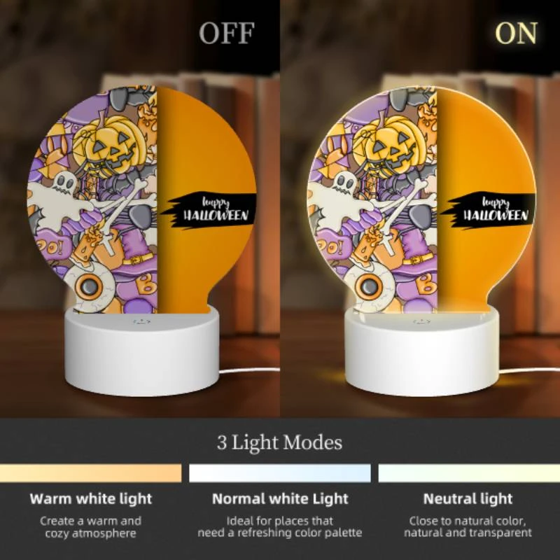 Round Acrylic Night Light, A colorful Halloween themed cell phone case. Round Acrylic Night Light, A Colorful Halloween Themed Cell Phone Case. -Cute Night Light Shop 1aed37126b7fb2272ca90b1e16a543dbe30b5534