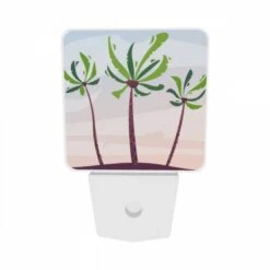 Night Light Set Of 2, Three Palm Trees Are Standing In The Sand. -Cute Night Light Shop 1b141afdd1044b0c57bfec3331027eac41bcbfec 1