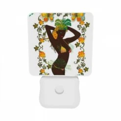 Night Light Set Of 2, A Woman Wearing A Grass Skirt And A Flower In Her Hair. -Cute Night Light Shop 1c2fba1c48d3cca694ffe0474f5edec6b9c468be