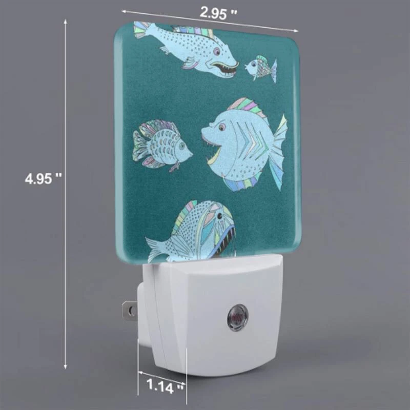 Night Light Set of 2, A colorful fish with a big mouth is shown with other fish. Night Light Set Of 2, A Colorful Fish With A Big Mouth Is Shown With Other Fish. -Cute Night Light Shop 1c421f433056fb4ee9b29c461a63bef9f73a8480