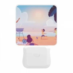 Night Light, A Family Is Enjoying A Day At The Beach -Cute Night Light Shop 1c75afb98ff8fabca45f67c167808821224a0996