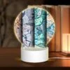 Round Acrylic Night Light, Three Different Colored Paintings Of Flowers. -Cute Night Light Shop 1c9612a612fe3feb47f5b0eb567e510e0dea0d37