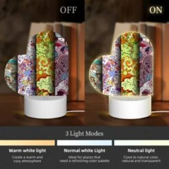 Love Acrylic Night Light, Four Different Colored Paintings Of Leaves. -Cute Night Light Shop 1d527d3cd42922e3e364f4495b697153d785b210