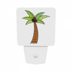 Night Light Set Of 2, A Cartoon Drawing Of A Palm Tree With A Bunch Of Bananas On It. -Cute Night Light Shop 1d5c1d84106e03ab54187e38191b0b4b1ecd66fc