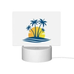 Rectangular Acrylic Night Light, A Blue And Yellow Sunset With Palm Trees. -Cute Night Light Shop 1daa24677c6da2797a96006e281d4f170e37e09c