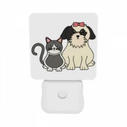 Night Light Set Of 2, A Cat And A Dog Are Sitting Next To Each Other. -Cute Night Light Shop 1e36efe7b080ee51b2bda9a189c2eda87d8c4134